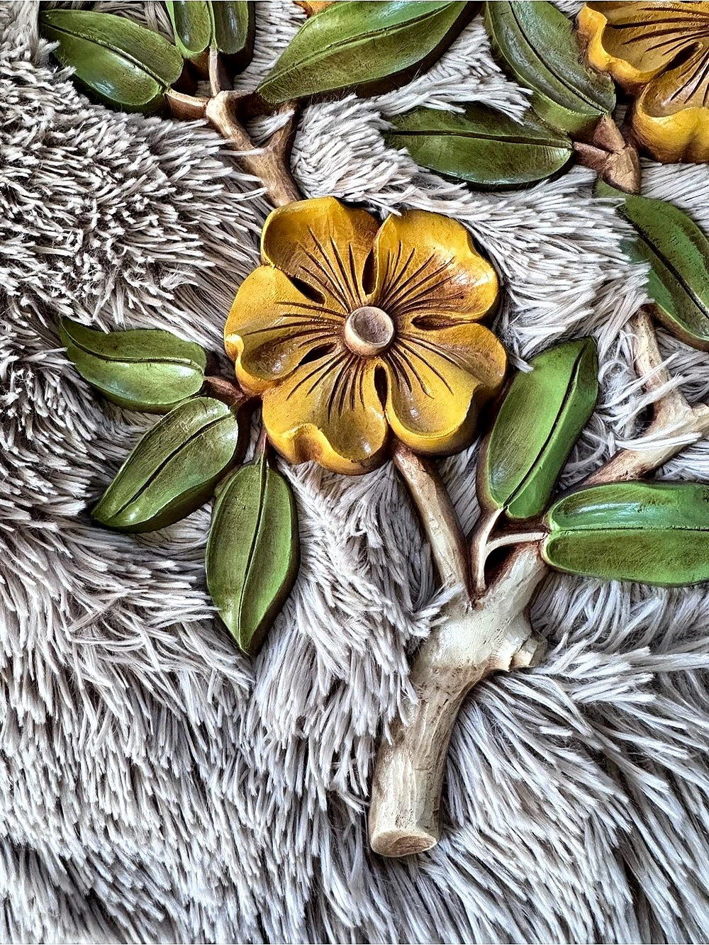 VINTAGE MCM FLOWER BRANCH WALL DECOR - Picture 4 of 11